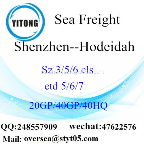 Flete mar del puerto de Shenzhen a Hodeidah